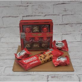 Kit Te Amo com Bombons e Cookies