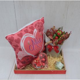 Kit Almofada Mãe Você É Incrivel Bombom e Vela Aromática 2