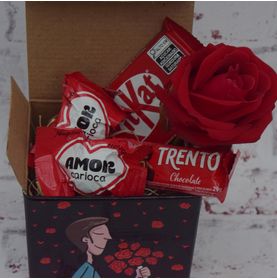 Kit Simplesmente Chocolates com Amor C/rosa Carola
