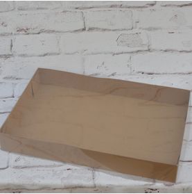 Caixa Papel C/tampa Transp Retangular  37x24x6cm